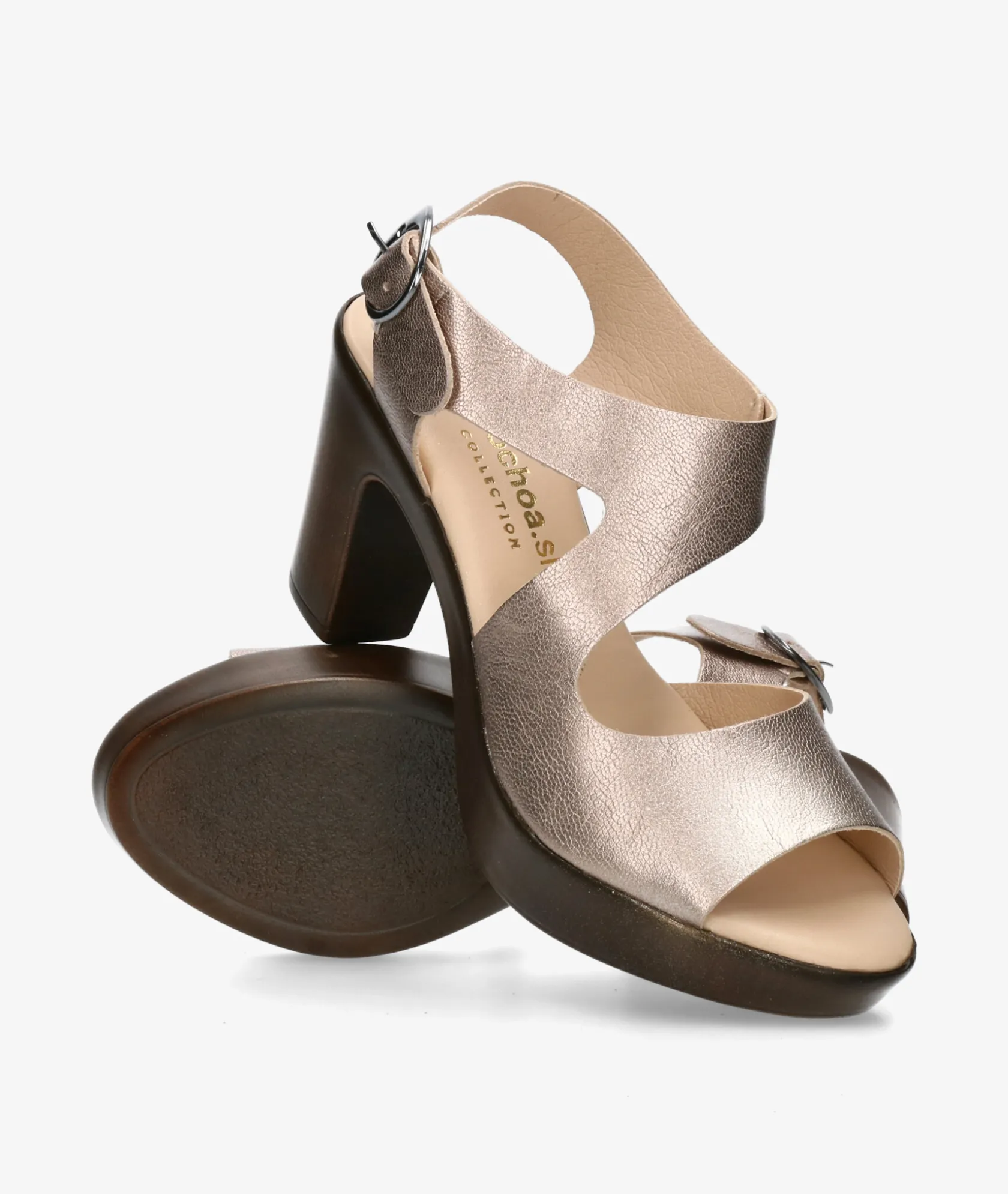Mujer pabloochoa.shoes Sandalias 450 en metalizado