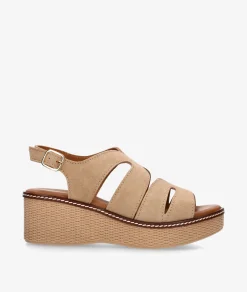 Mujer pabloochoa.shoes Sandalias 2666 en serraje taupe