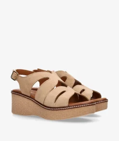 Mujer pabloochoa.shoes Sandalias 2666 en serraje taupe