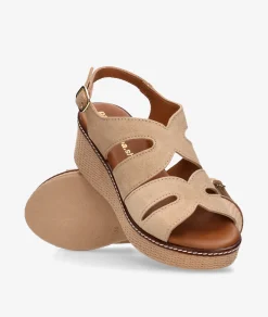 Mujer pabloochoa.shoes Sandalias 2666 en serraje taupe