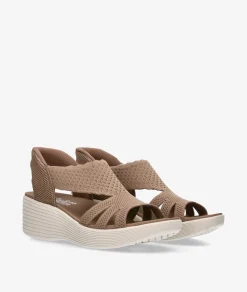 Mujer Skechers Sandalias 120012 en topo
