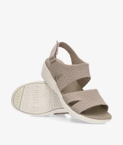 Mujer Skechers Sandalias 163420 en topo