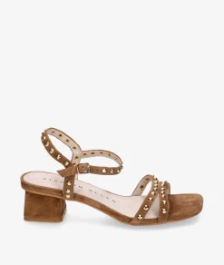 Mujer Stephen Allen Sandalias MAHA 40-2661L-3 en ante camel