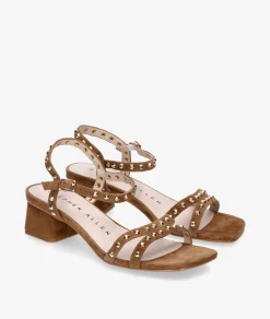 Mujer Stephen Allen Sandalias MAHA 40-2661L-3 en ante camel