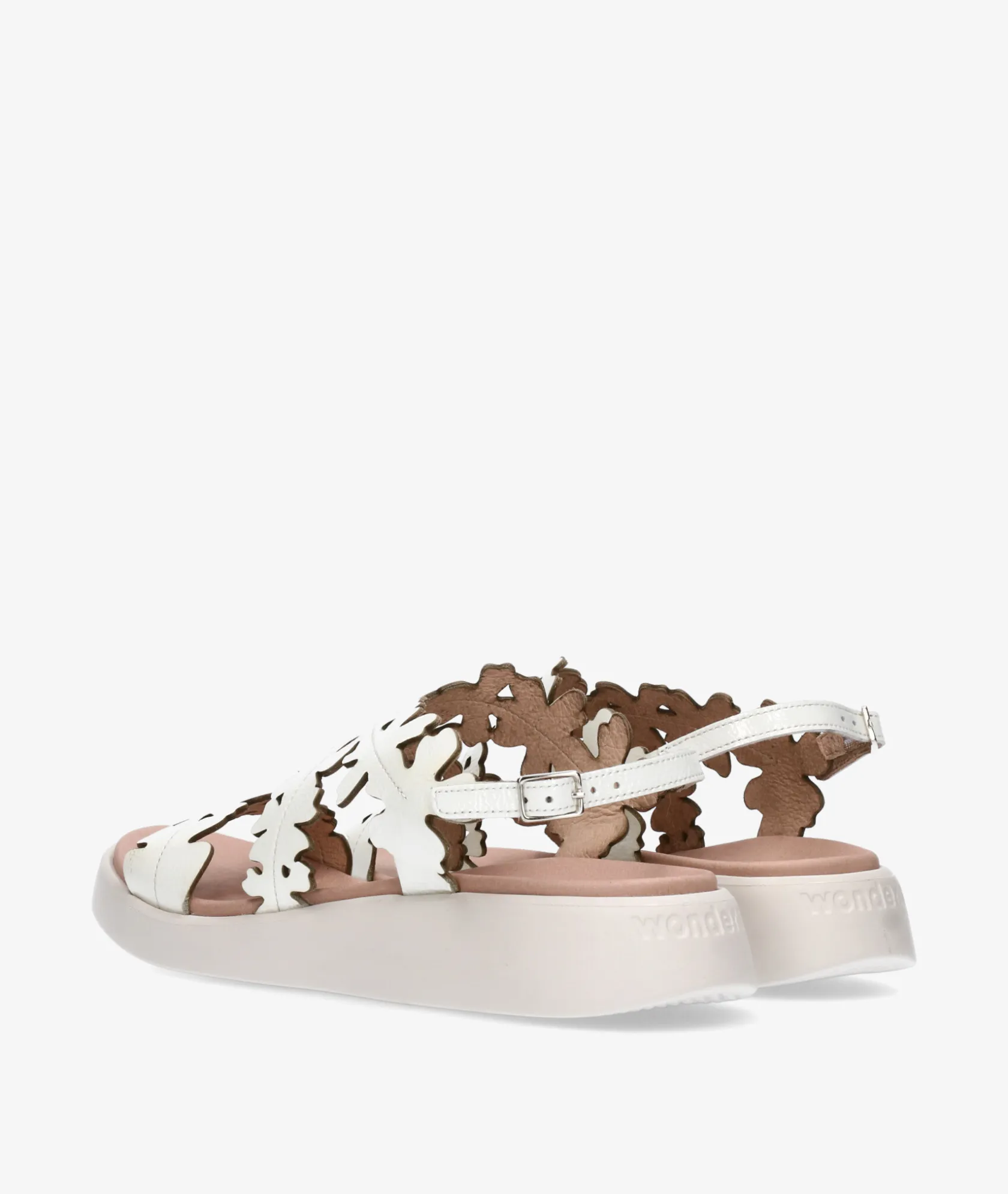 Mujer Wonders Sandalias C-6551 en charol blanco