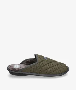 Hombre Bio Relax Zapatillas de casa 1448 en caki