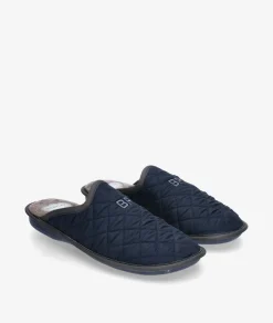 Hombre Bio Relax Zapatillas de casa 1448 en marino