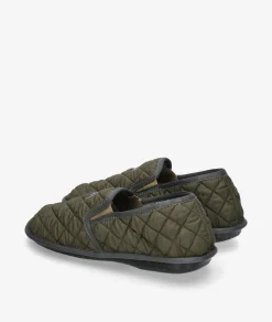 Hombre Bio Relax Zapatillas de casa 1566 en caki