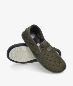 Hombre Bio Relax Zapatillas de casa 1566 en caki
