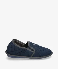 Hombre Bio Relax Zapatillas de casa 1566 en marino
