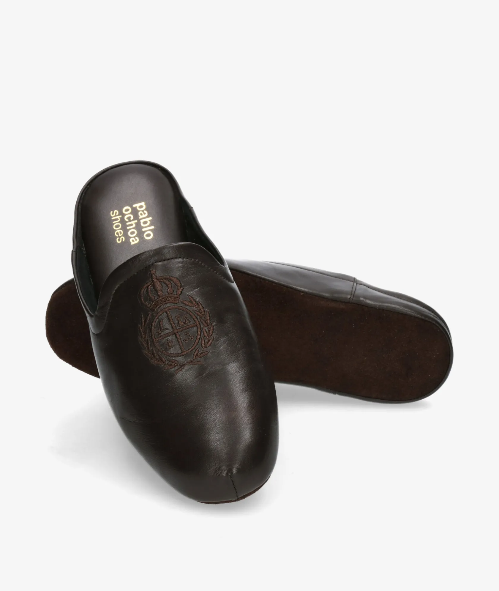 Hombre pabloochoa.shoes Zapatillas de casa KOSMA 6181 en marrón