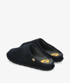 Mujer Nordikas Zapatillas de casa 2217 en serraje azul