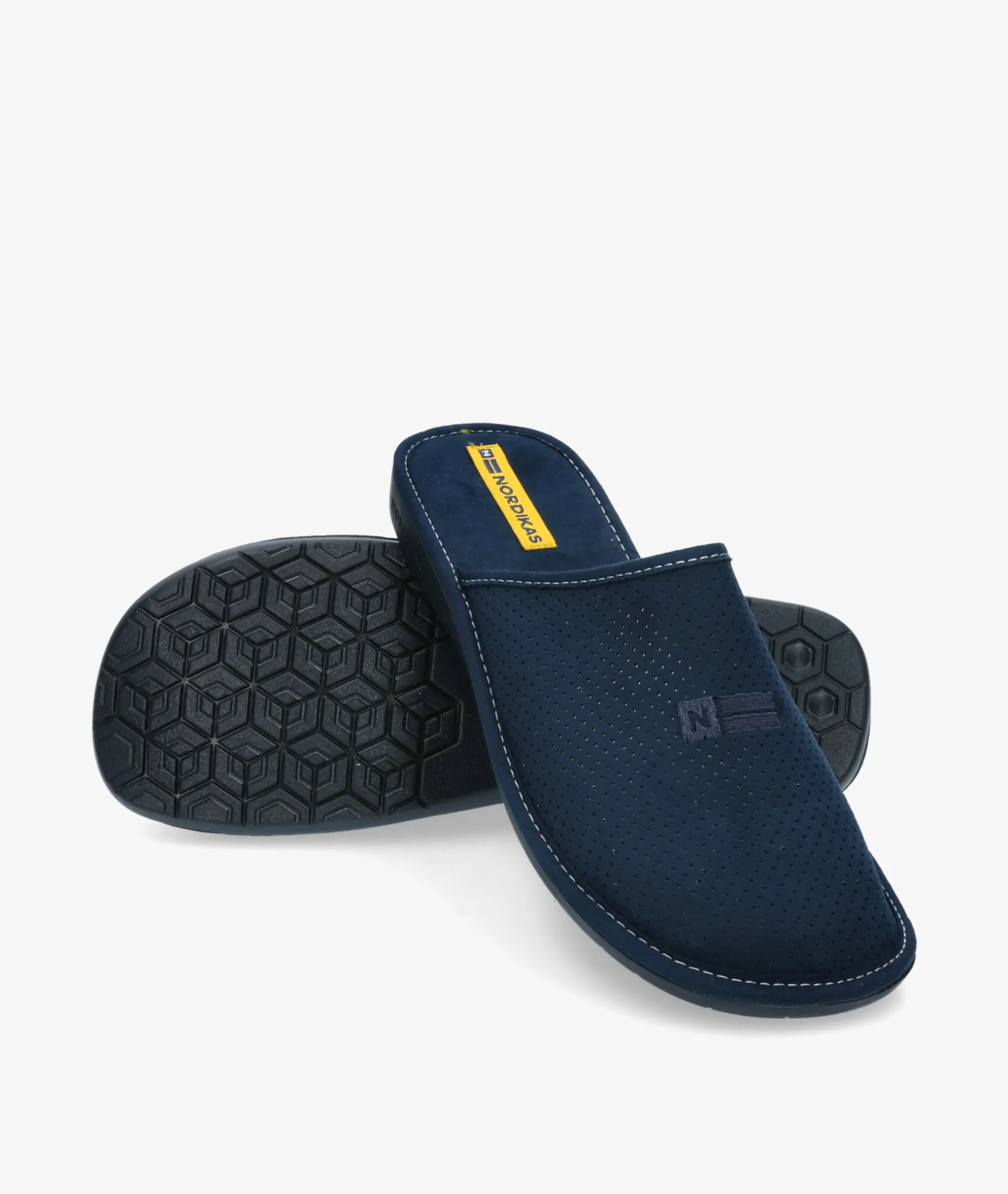 Hombre Nordikas Zapatillas de casa 7363 en marino