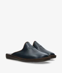 Hombre Nordikas Zapatillas de casa 8976 en azul marino