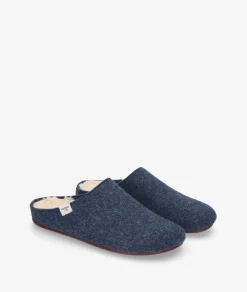 Hombre Victoria Zapatillas de casa 1081100 en azul marino