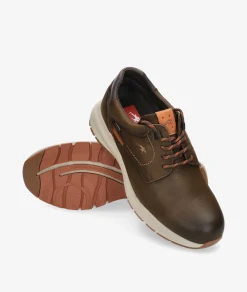 Hombre Fluchos Zapatos casual F2067 en nobuck marrón