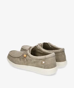 Hombre Walk in Pitas Zapatos casual WP150 WALLABY WASHED en topo