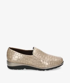 Mujer Pitillos Zapatos confort 10003 en charol hueso