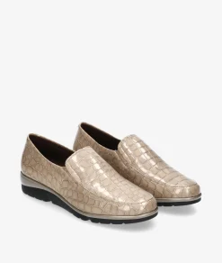 Mujer Pitillos Zapatos confort 10003 en charol hueso