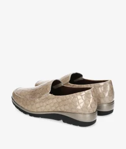 Mujer Pitillos Zapatos confort 10003 en charol hueso
