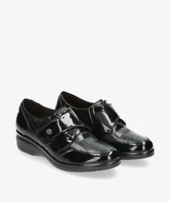Mujer Pitillos Zapatos confort 10025 en negro