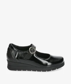 Mujer Valeria´s Zapatos confort 1522 en charol negro