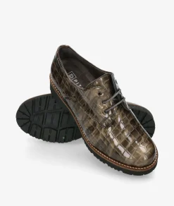 Mujer Pitillos Zapatos inglés 10771 en charol