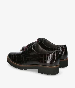 Mujer Pitillos Zapatos inglés 10771 en charol