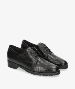 Mujer Pitillos Zapatos inglés 10184 en negro