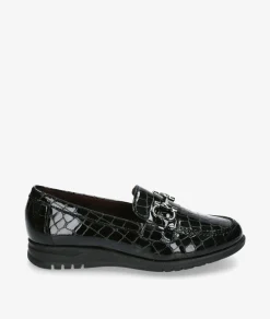 Mujer Blanco y negro Zapatos planos 20201 en charol negro