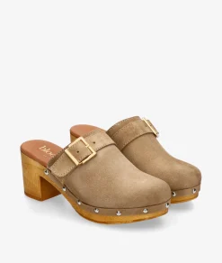 Mujer bloom&you Zuecos bloom&you KATY en serraje taupe